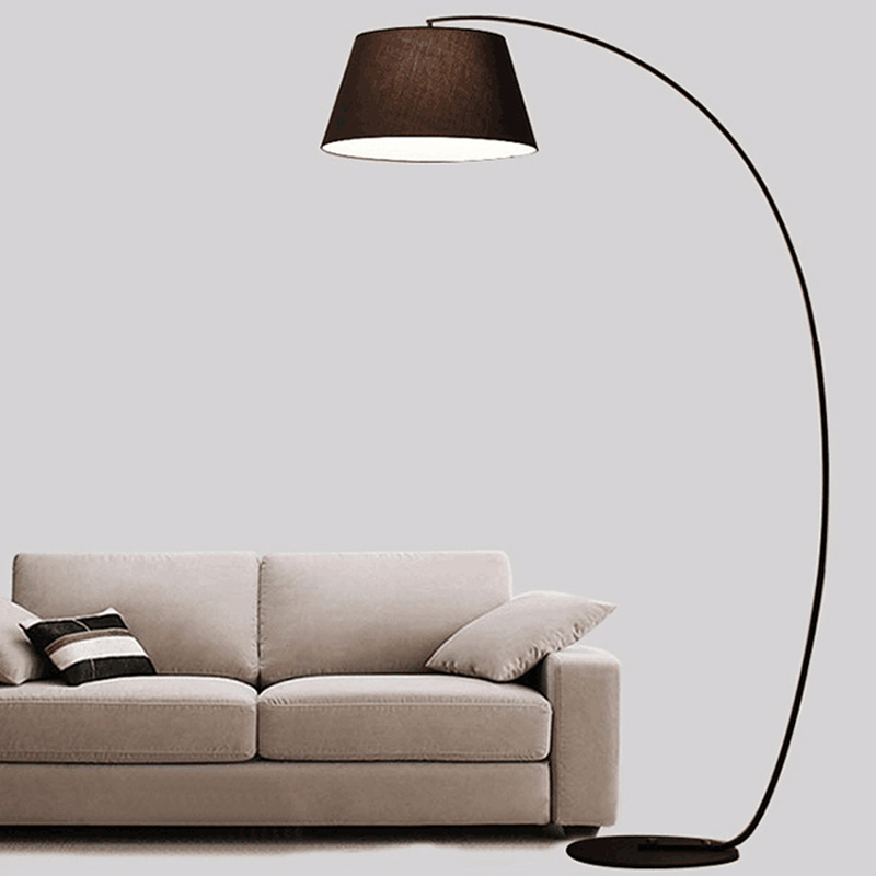 Fabricae Shade Modern Restaurant Arc Floor Lamp